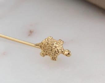 Vintage Gold Turtle Stick Pin