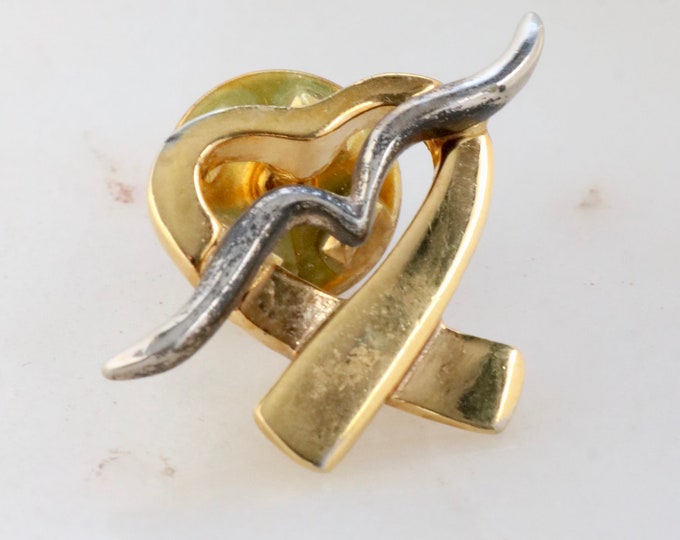 Gold Heart Lapel Pin