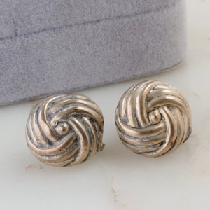 Vintage Sterling Silver Swirl Earrings