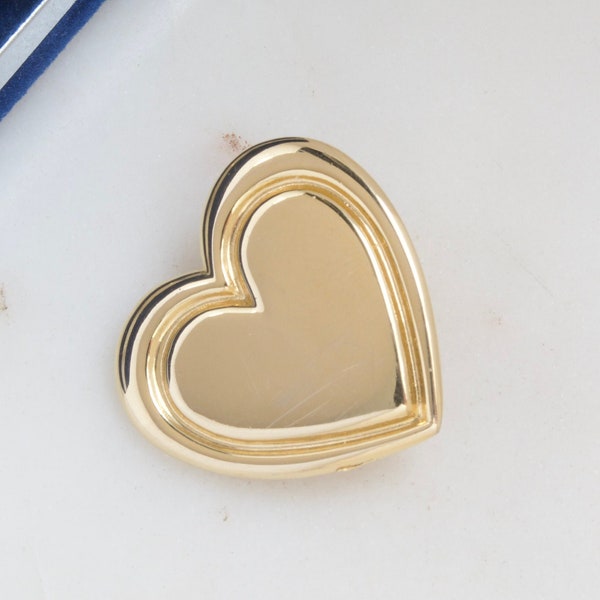 Vintage 1980s The Variety Club Gold Heart Brooch, Gold Heart Pin