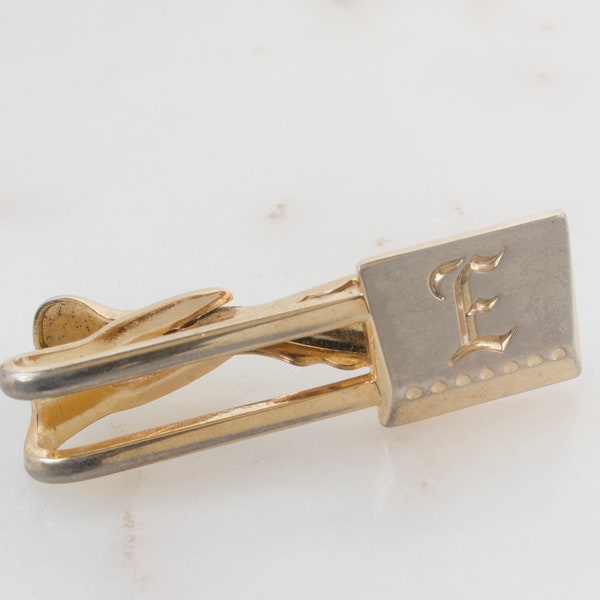 Vintage Hickok USA Initial E Tie Clip