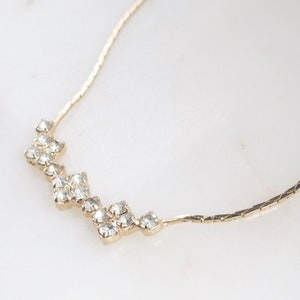 Vintage Rhinestone Geometric Necklace image 1