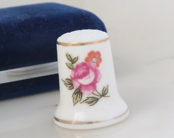 Vintage Bone China Thimble Porcelain Sewing Thimble
