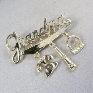 Vintage Gold Grandma Brooch