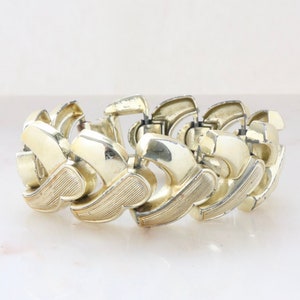 Vintage Wide Gold Tone Link Bracelet