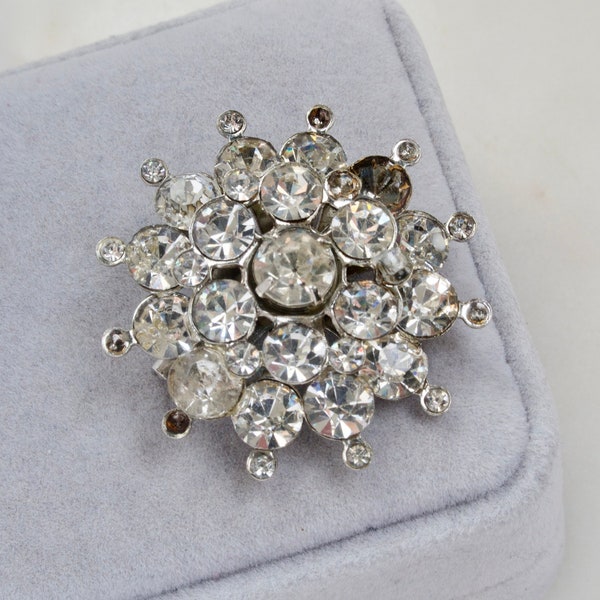 Vintage 1960s Coro Rhinestone Brooch