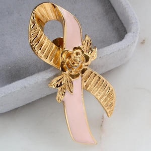 Vintage Avon Breast Cancer Ribbon Pin