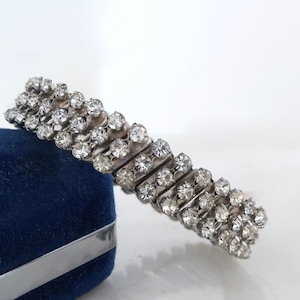 Vintage Made In Japan Rhinestone Expansion Bracelet