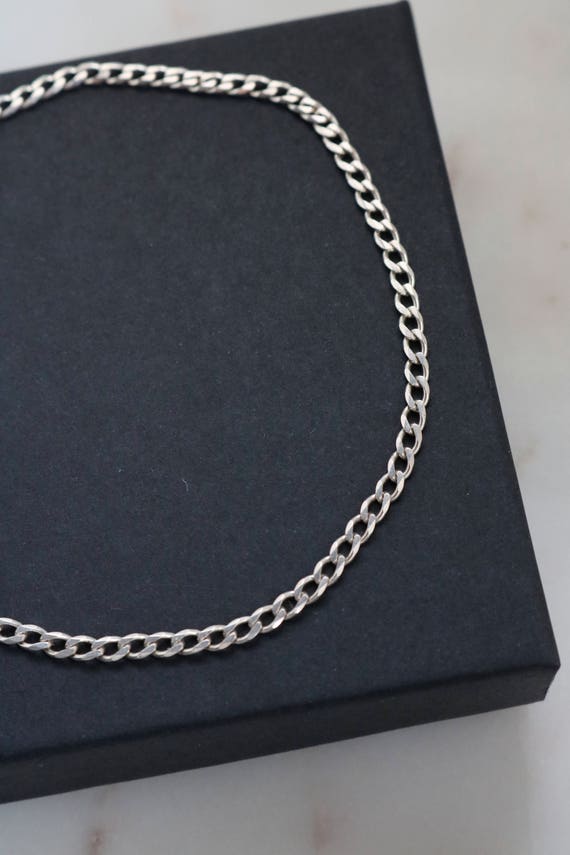 Sterling Anklet - Sterling Chain Anklet - 9 inches