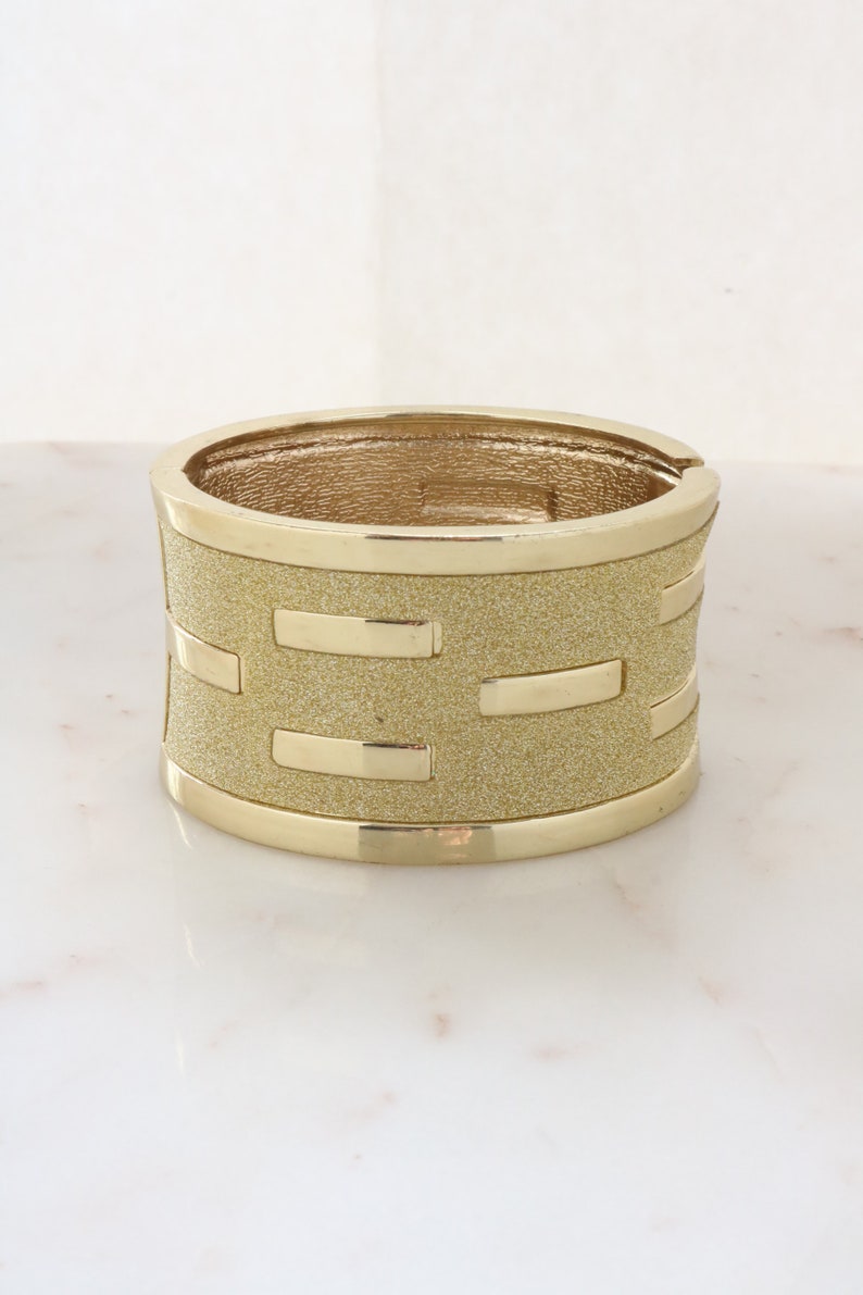 Vintage Wide Gold Cuff Bracelet