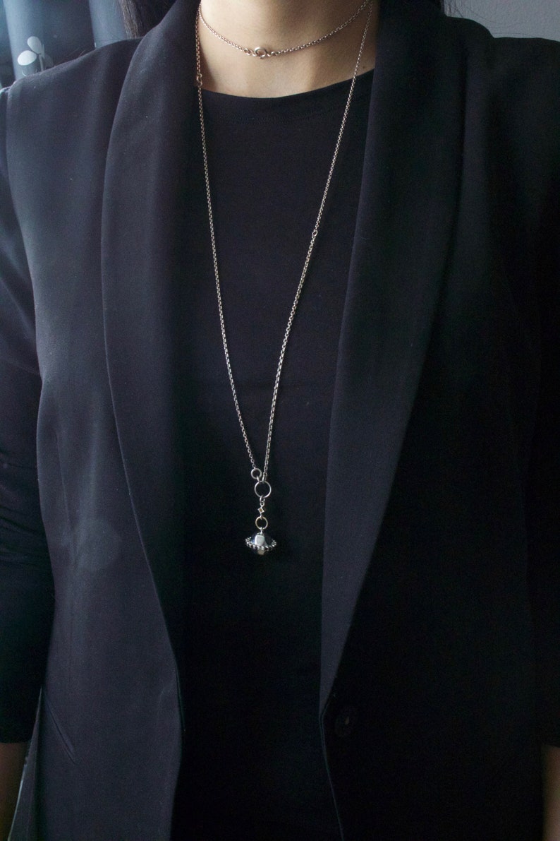 Long Sterling Silver Necklace