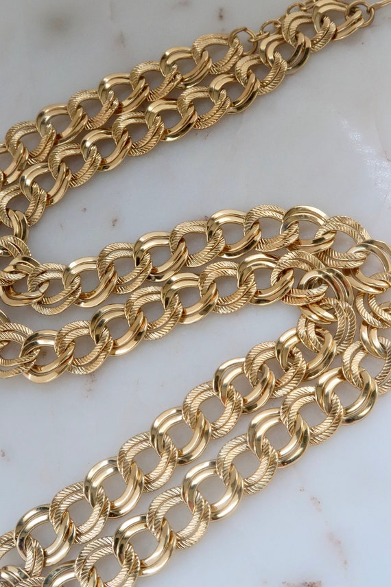 Vintage Gold Chain Necklace 30" Gold Chain Gold Li