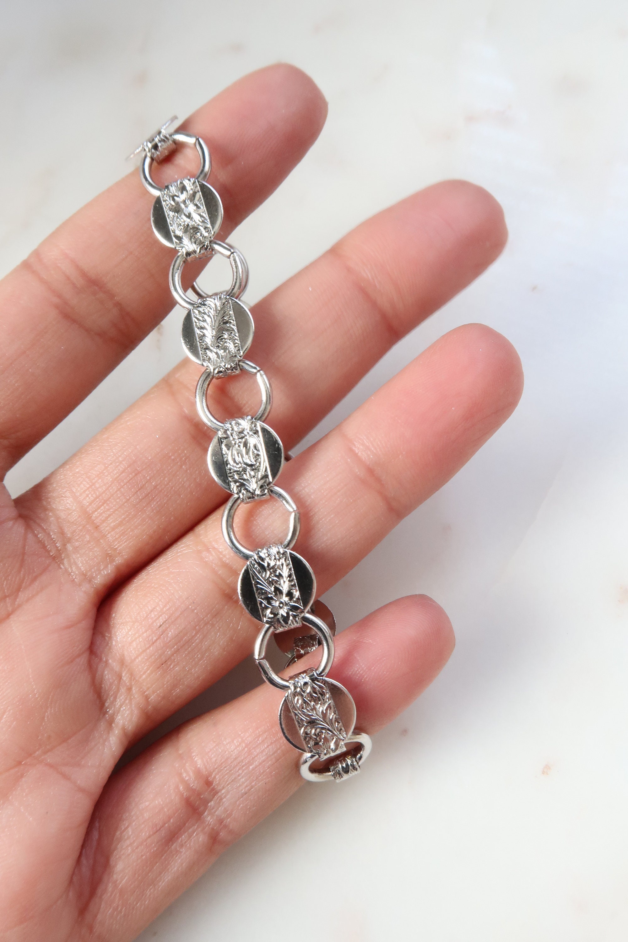 Vintage Sarah Coventry Silver Circle Link Bracelet - Etsy