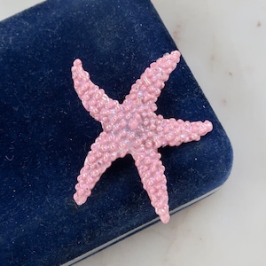 Vintage Pink Starfish Brooch