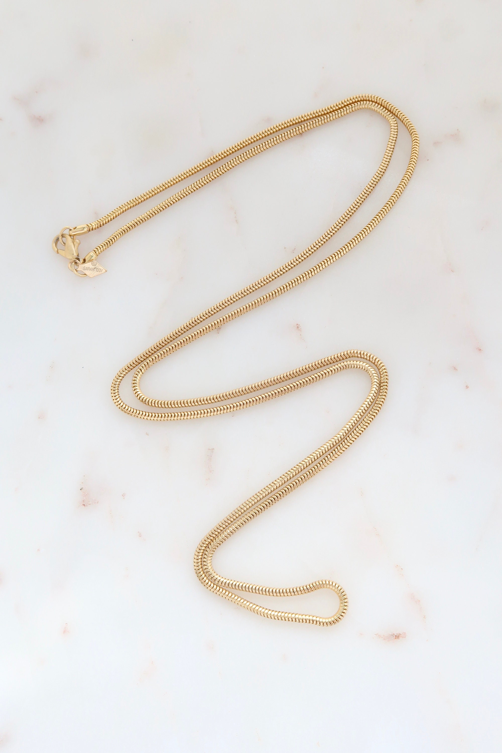 Vintage Sarah Coventry Gold Chain Necklace Etsy