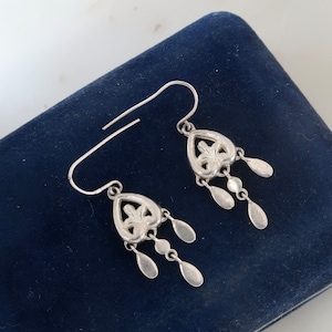 Vintage Sterling Silver Dangle Earrings Dainty Jewelry