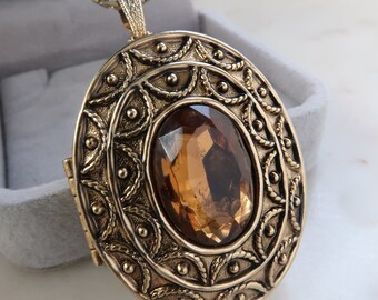 Collier Pendentif Flacon Avon - Édition Limitée En Acier Doré - Longueur Réglable ~75cm (Occasion)