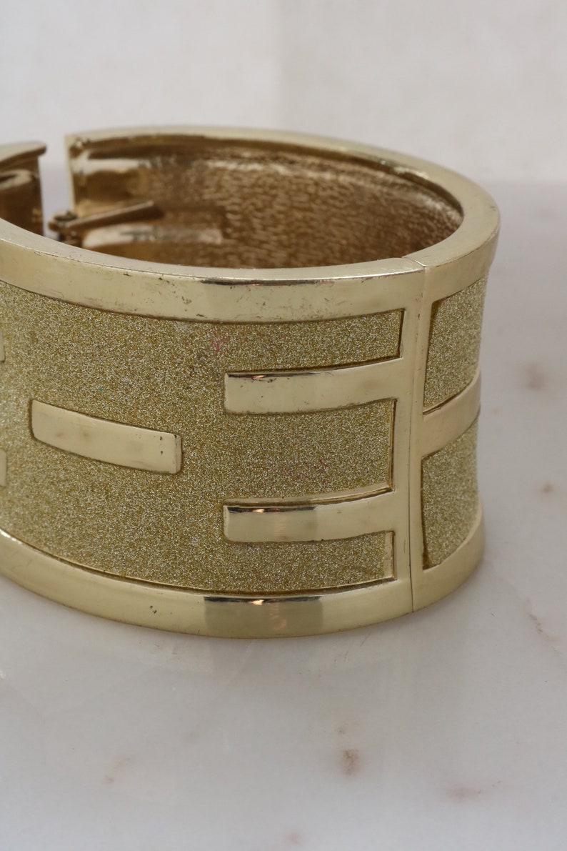 Vintage Wide Gold Cuff Bracelet