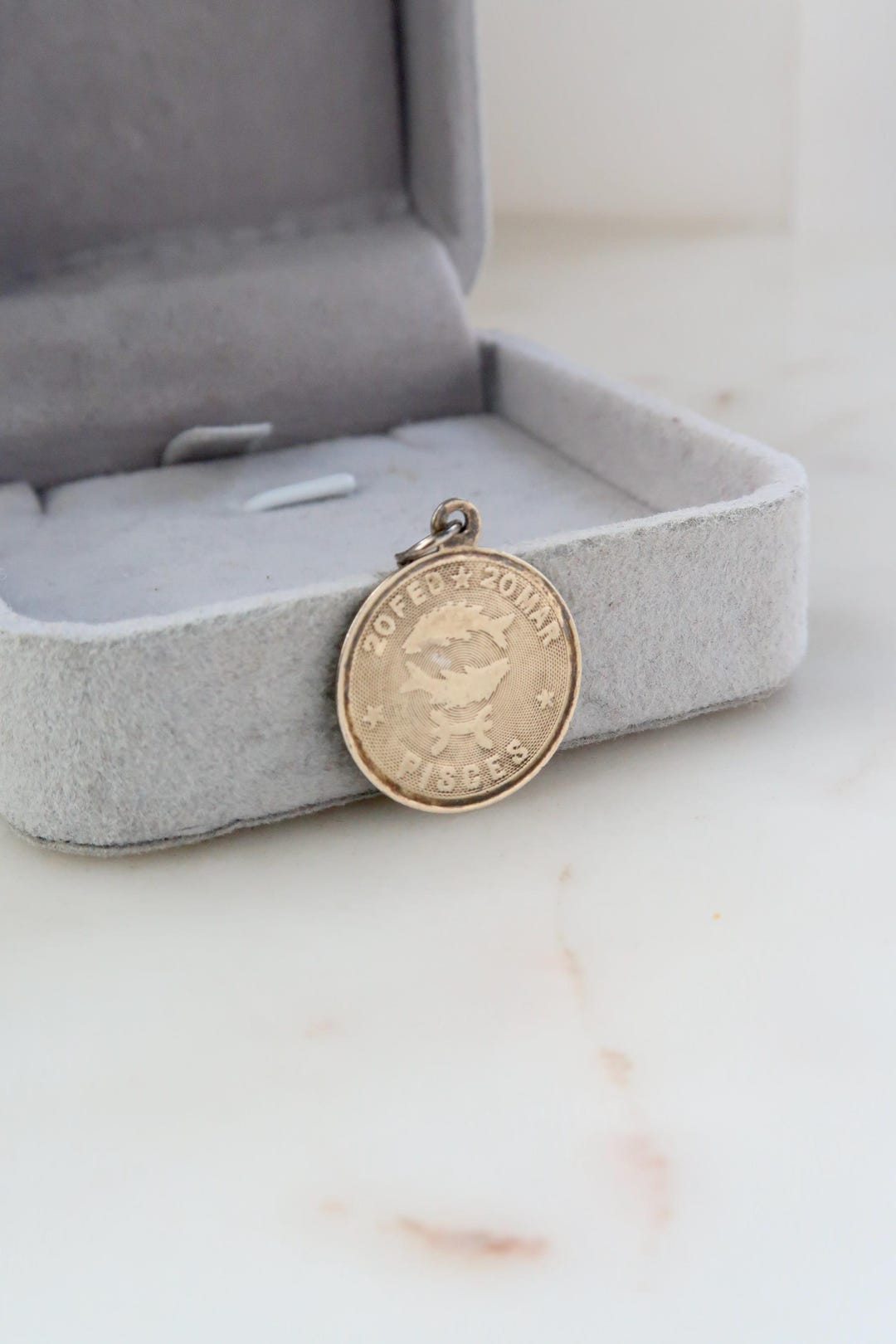 Vintage M&M Sterling Silver Gold Plated Zodiac Pisces Charm - Etsy