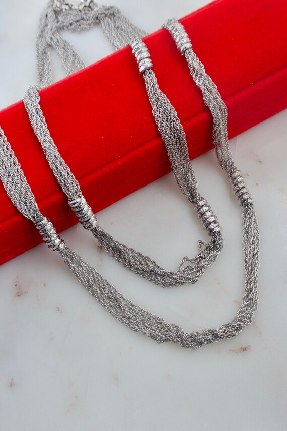 Vintage Multi Strand Silver Chain 