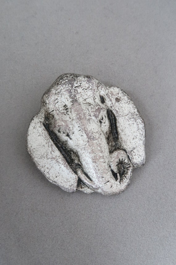 Vintage Elephant Head Brooch - image 10