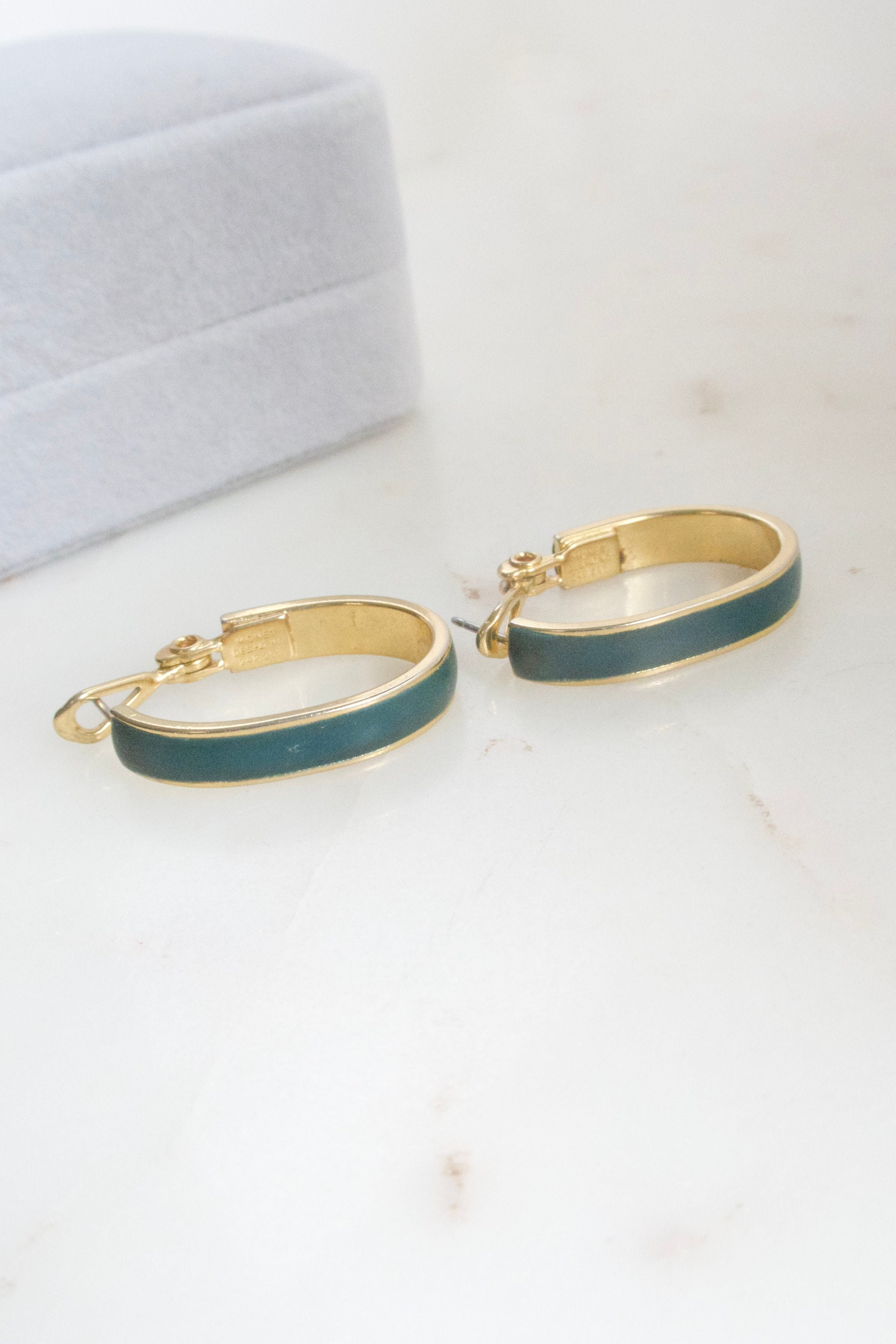 Sierra Winter Jewelry Thelma & Louise Hoop Earrings - Gold Vermeil/Turquoise