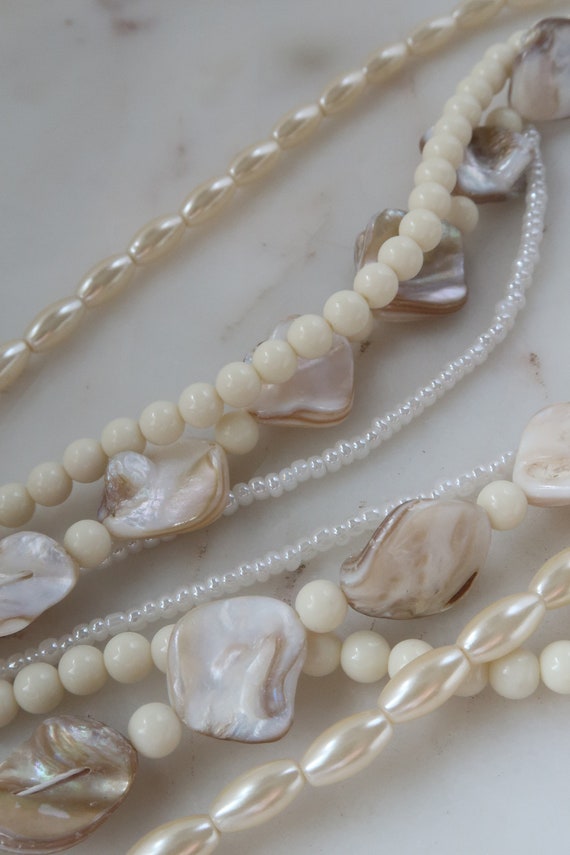 Vintage AVON SJ Mother OF Pearl Strand Necklace P… - image 7