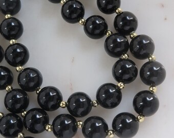 ◆VINTAGE HOLLYWOOD◆ Black Stone Beads Necklace VH2478NE07 il_fullxfull.5252076831_c70d.jpg