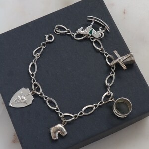 Charme Bracelet Cheval à Bascule Vintage En Argent Sterling 925 - 2,2 G, 2,2 Cm