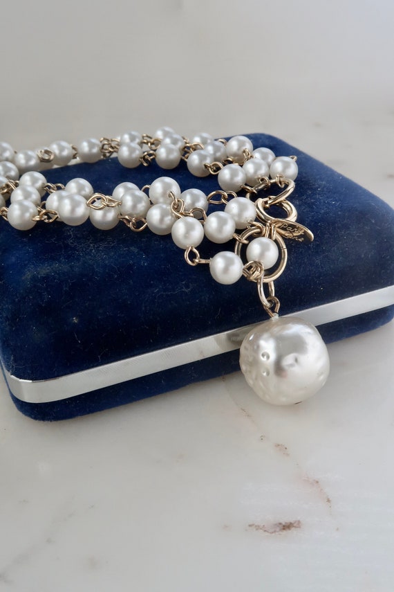 Vintage Park Lane Pearl Multi Strand Bracelet Pea… - image 1