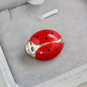 Vintage Marienkäfer Gold Pin