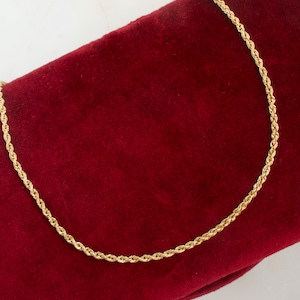 18K Solid Gold Chain Necklace Twisted Gold Chain Necklace Dainty Necklace Layered Necklace Gift For Him Gift For Her Gold Chain