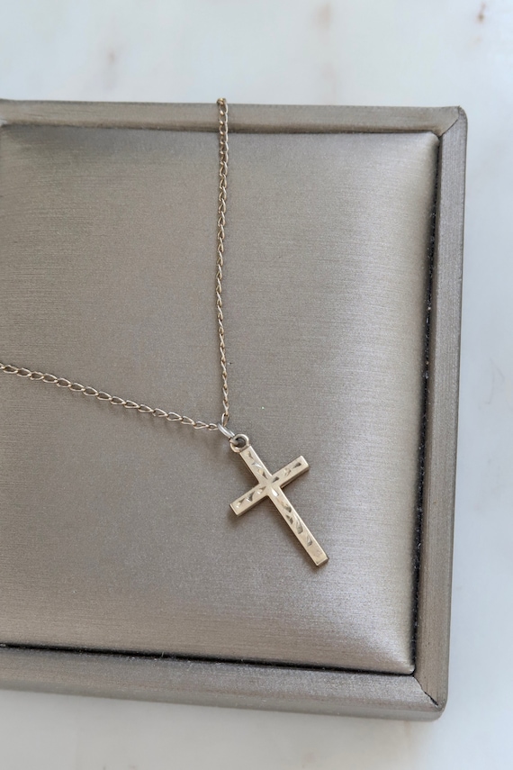 Vintage 12k Gold Filled Cross Necklace