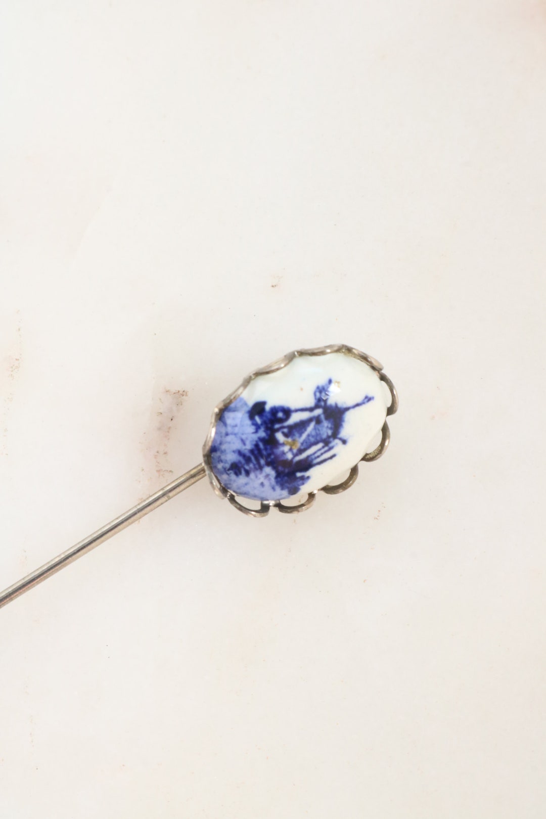 Vintage Porcelain Stick Pin Windmill Stick Pin Windmill Porcelain Pin ...