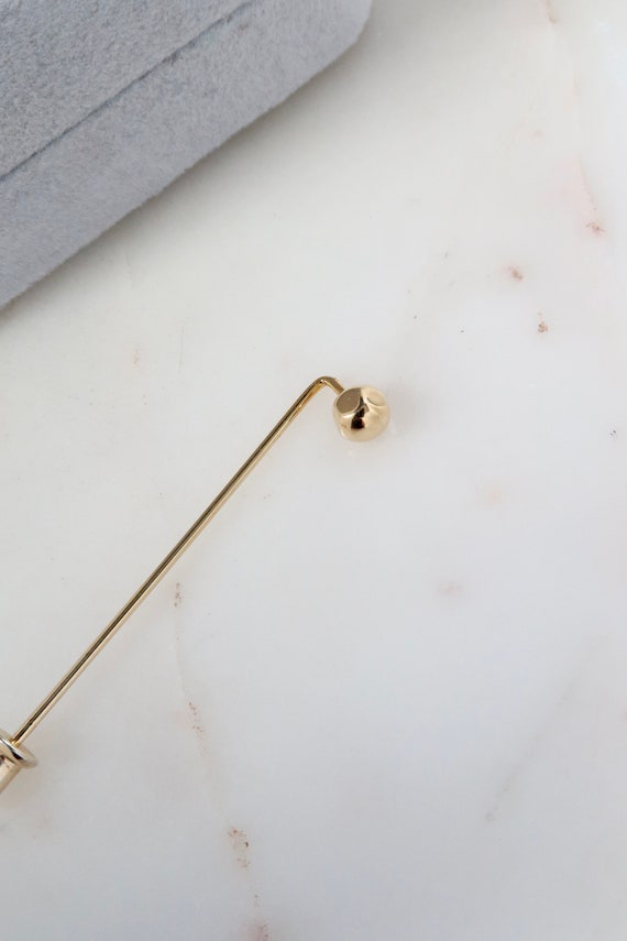 Vintage Gold Ball Stick Pin Geometric Stick Pin Da