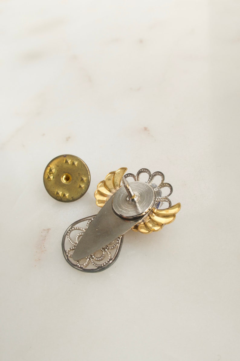 Vintage Filigree Angel Lapel Pin