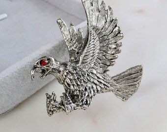 Vintage Silver Flying Eagle Brooch