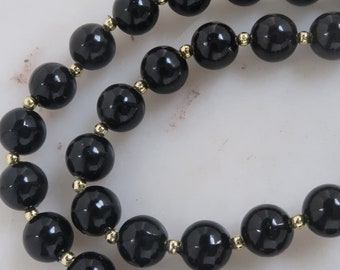 ◆VINTAGE HOLLYWOOD◆ Black Stone Beads Necklace VH2478NE07 il_fullxfull.5252076831_c70d.jpg