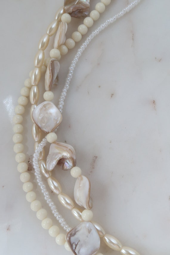 Vintage AVON SJ Mother OF Pearl Strand Necklace P… - image 10