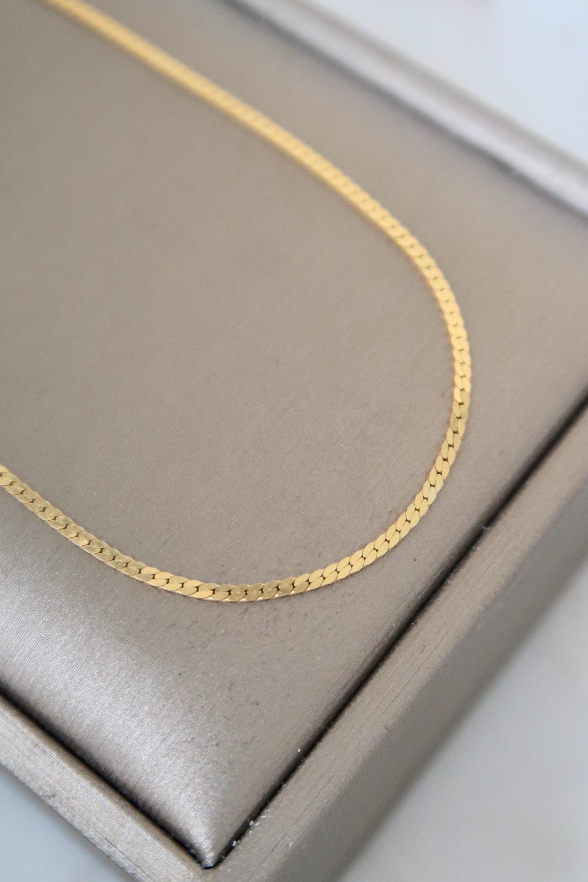 14K ITALY ネックレス Vintage 14k Solid Gold Italy Star 57 AR Chain Necklace - Etsy
