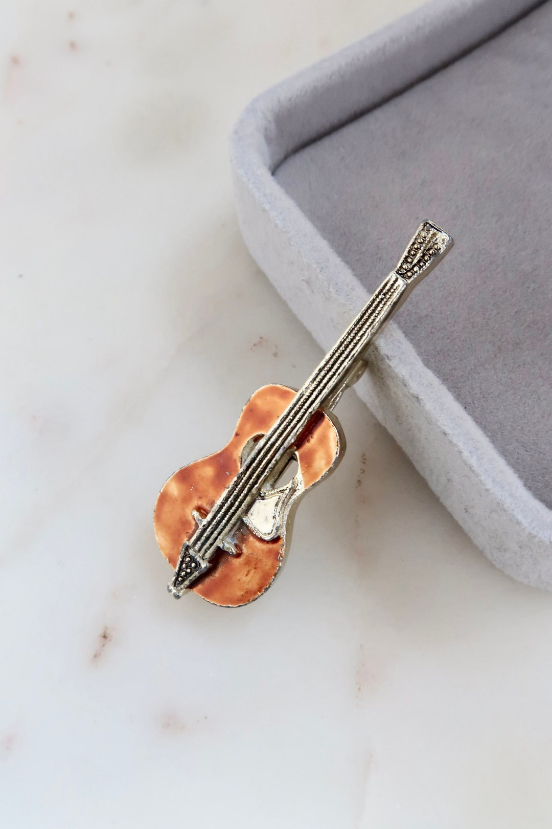 Vintage Guitar Pin Musical Instrument Pin - Etsy