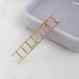 Broche Vintage 'Échelle Et Étoiles' - Spilla Scala E Stelle - Occasion Portée