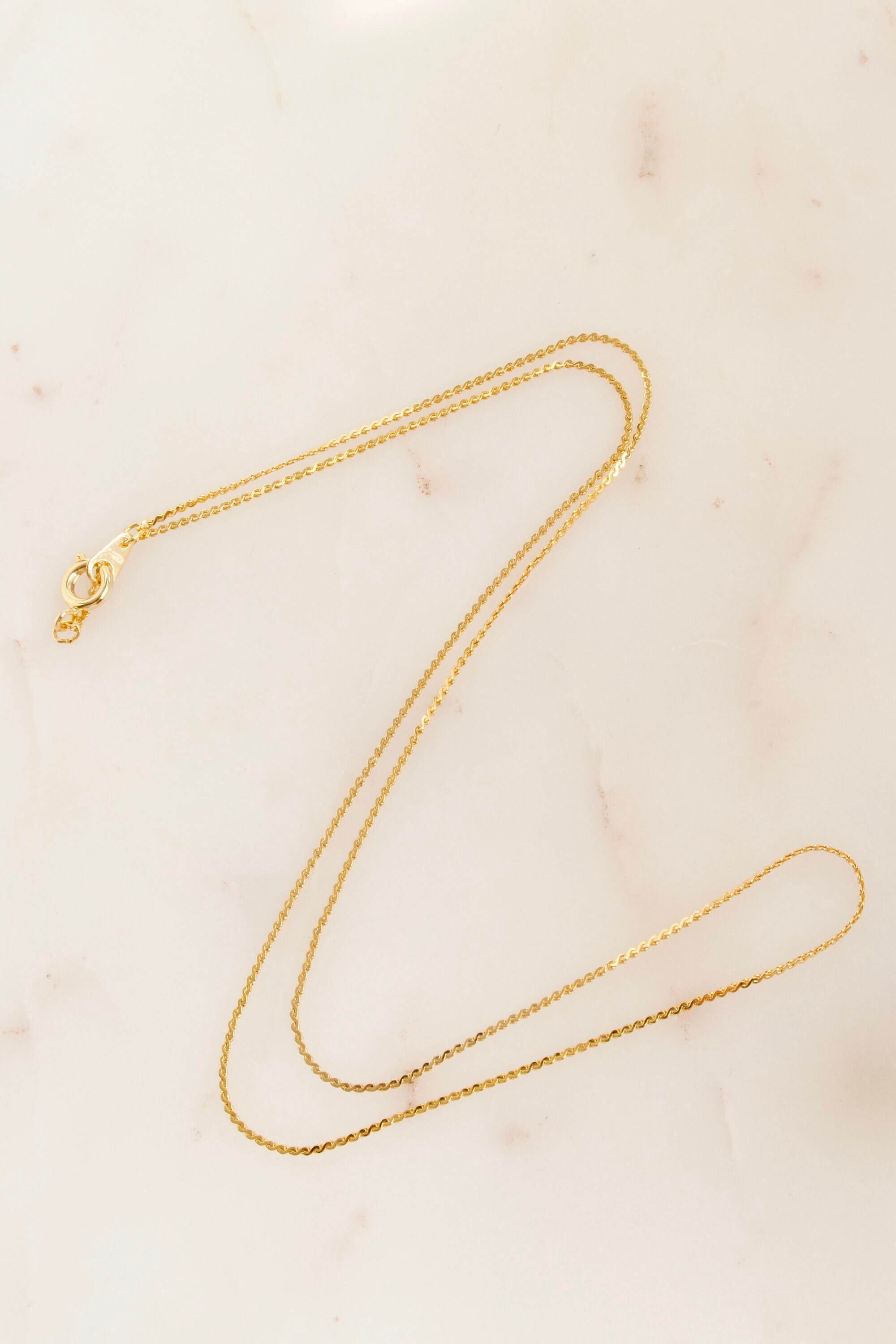 Vintage Korea Gold Chain Necklace Etsy