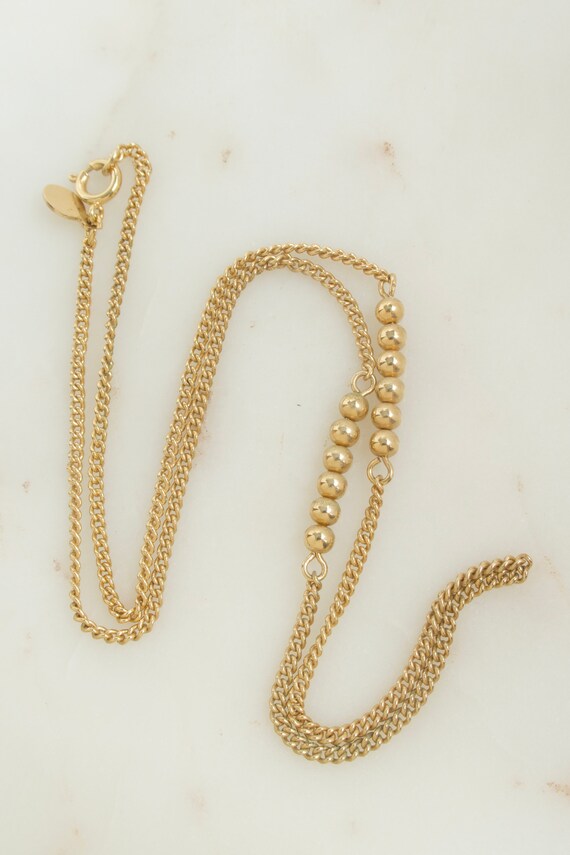 Vintage Avon Gold Ball Bead Necklace