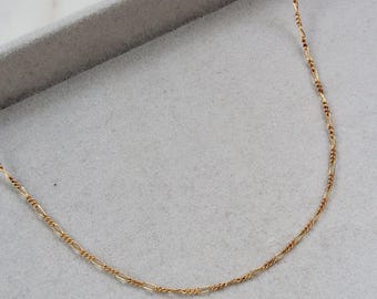 Vintage 1978 Artistry 12k Gold Filled Figaro Chain Necklace
