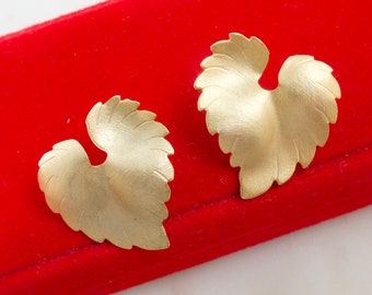 Vintage Gold Leaf Earrings