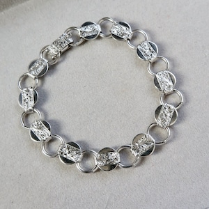 Vintage Sarah Coventry Silver Circle Link Bracelet