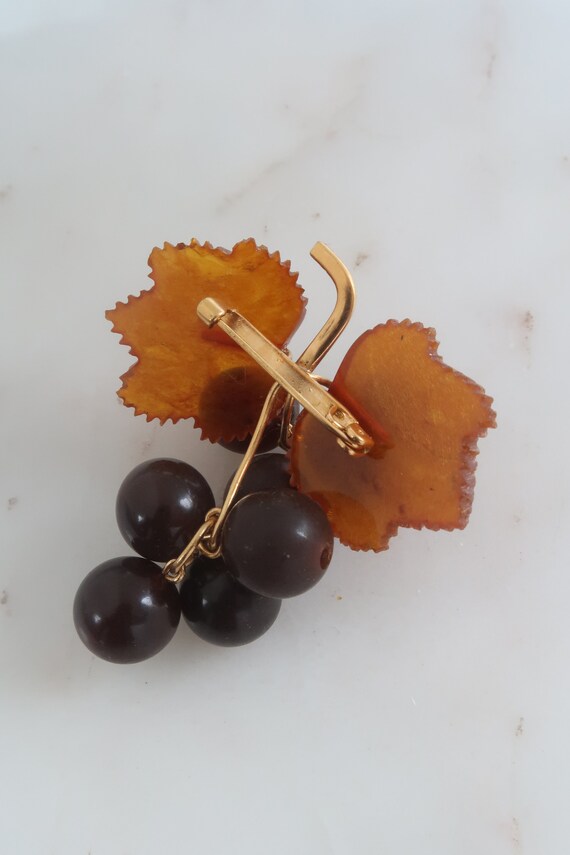 Vintage Grape Cluster Brooch - Grapes Pin - image 6