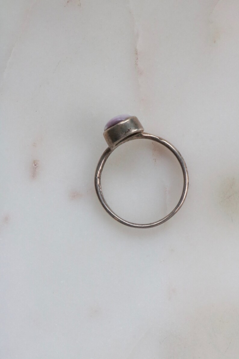 Vintage Sterling Mother of Pearl Ring Size 9.5