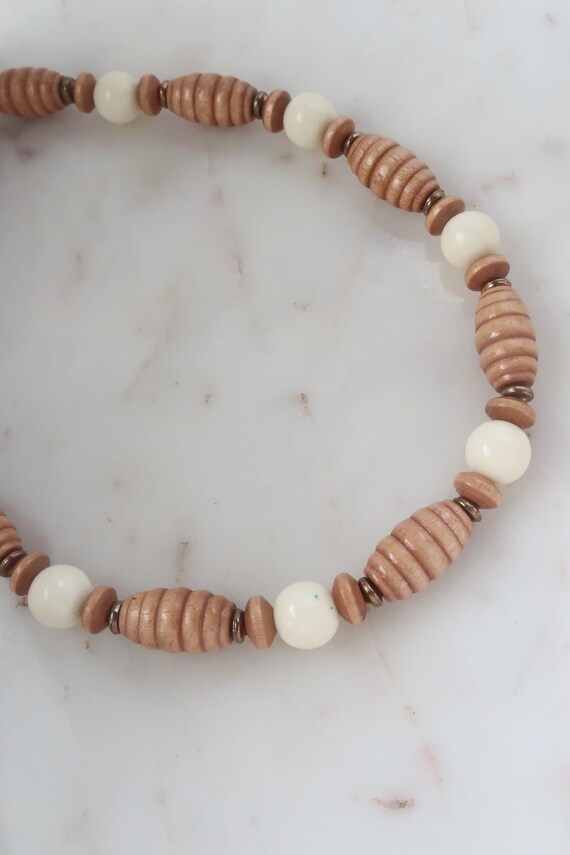 Vintage Wooden Bead Necklace - image 7